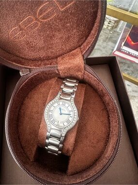 Ebel Stainless Steel Silver Women's Watch with Diamond